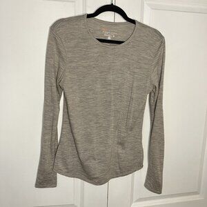 Cloudveil Merino Wool Shirt Womens S Gray Long Sleeve Base Layer Outdoor